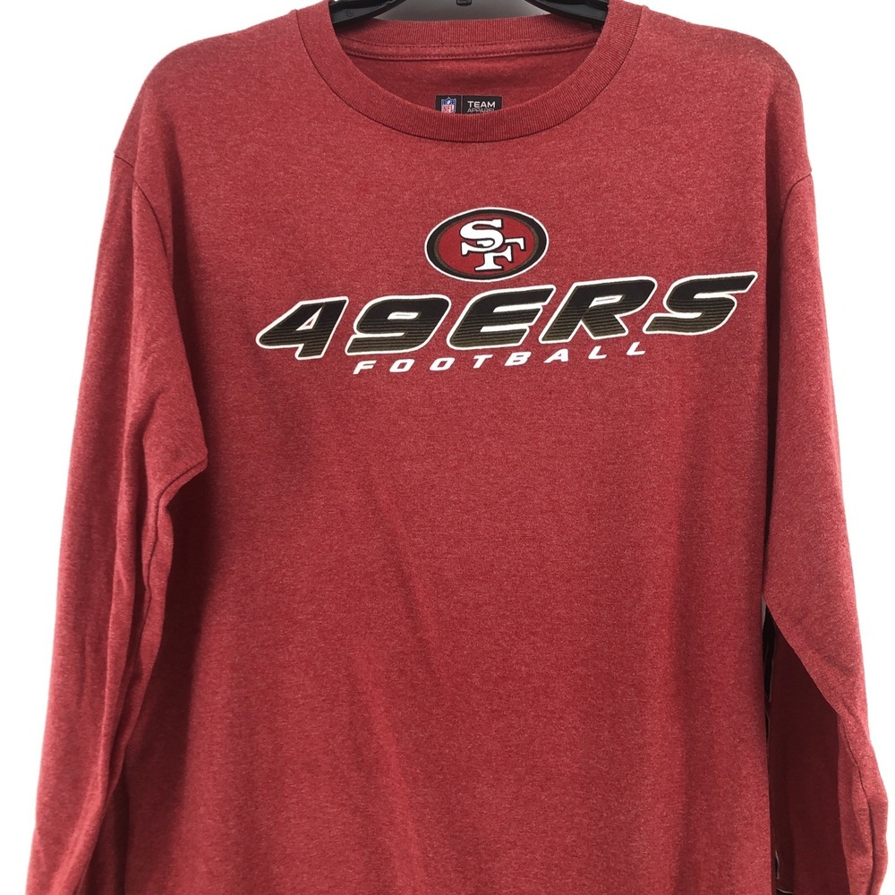 San Francisco 49ers NFL Apparel Long Sleeve Shirt Size Medium 49ers On Sleeve
